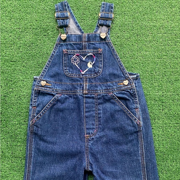 Carhartt Bottoms Carhartt Embroidered Heart Denim Overalls Baby